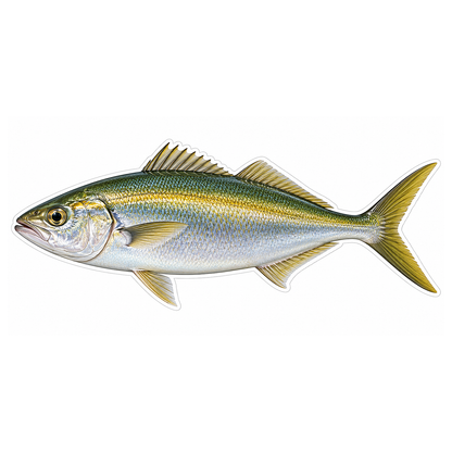 Silver Herring with Gold Stripe Vinyl Decal Stickers