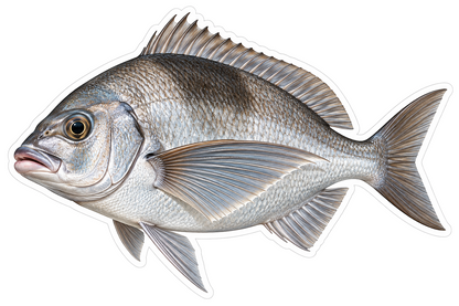 Silver Morwong Fish with Dark Shoulder Vinyl Decal Stickers