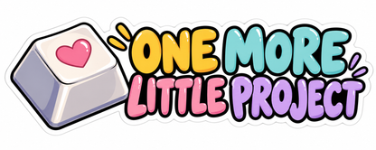 One More Little Project Heart Keyboard Key Vinyl Decal Stickers