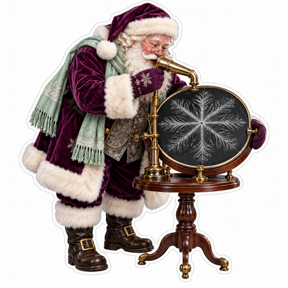 Plum Santa Snowflake Sound Disc Art Vinyl Decal Stickers