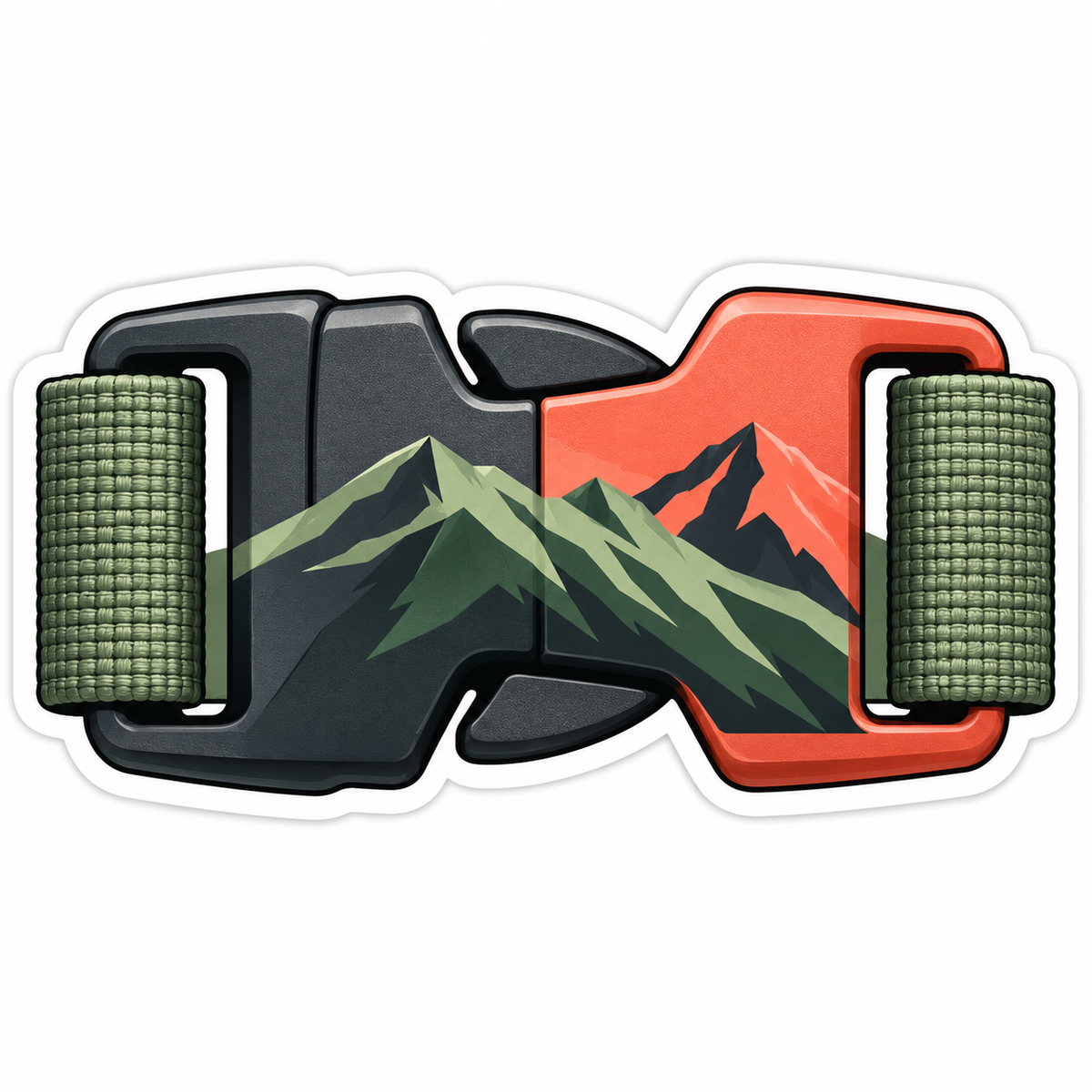 Mountain Scene Camping Buckle Vinyl Decal Stickers
