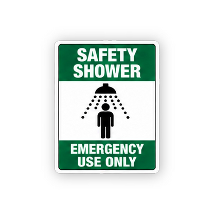 Green Safety Shower Black Figure Portrait Vinyl Decal Stickers