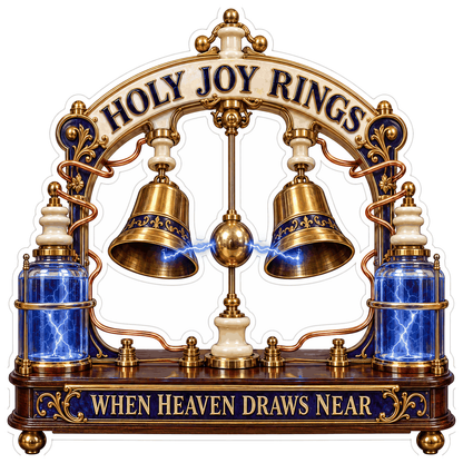 Golden Bells Holy Joy Quote Art Vinyl Decal Stickers