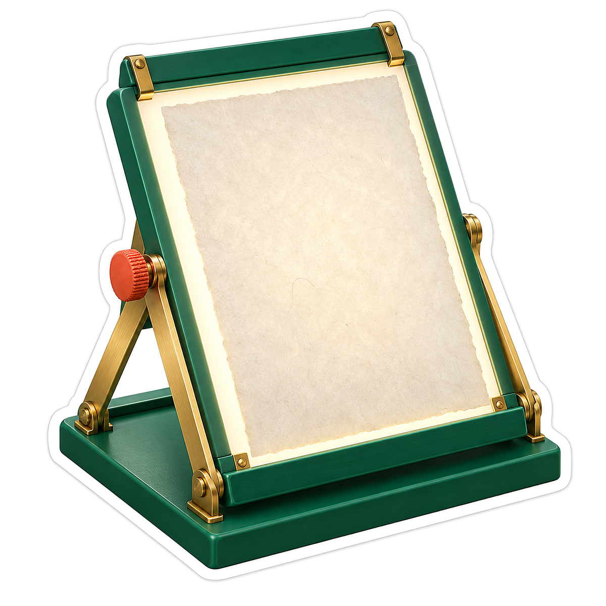 Green Golden Paper Display Easel Art Vinyl Decal Stickers