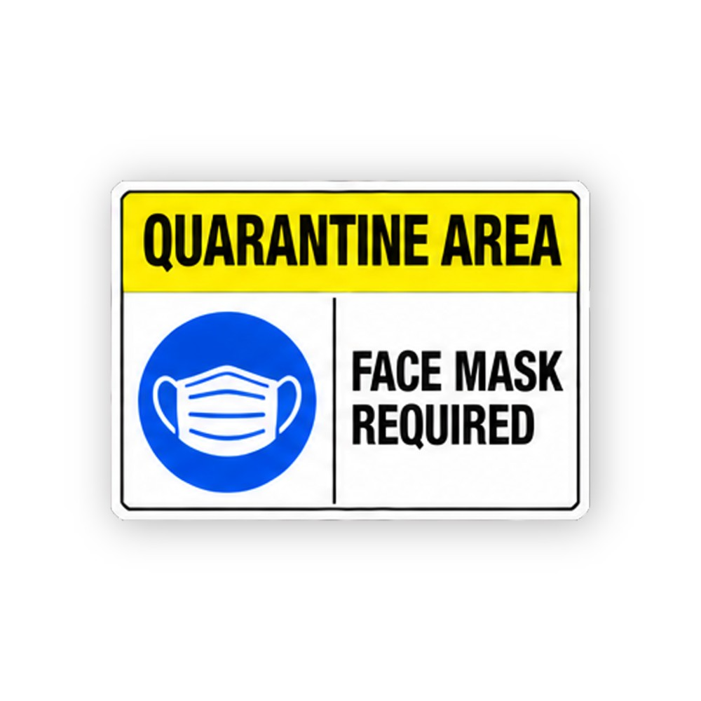 Yellow Header Blue Face Covering Round Panel Vinyl Decal Stickers
