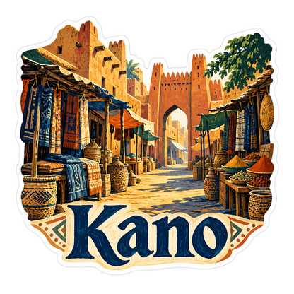 Kano Ochre Market Gate Art Vinyl Decal Stickers