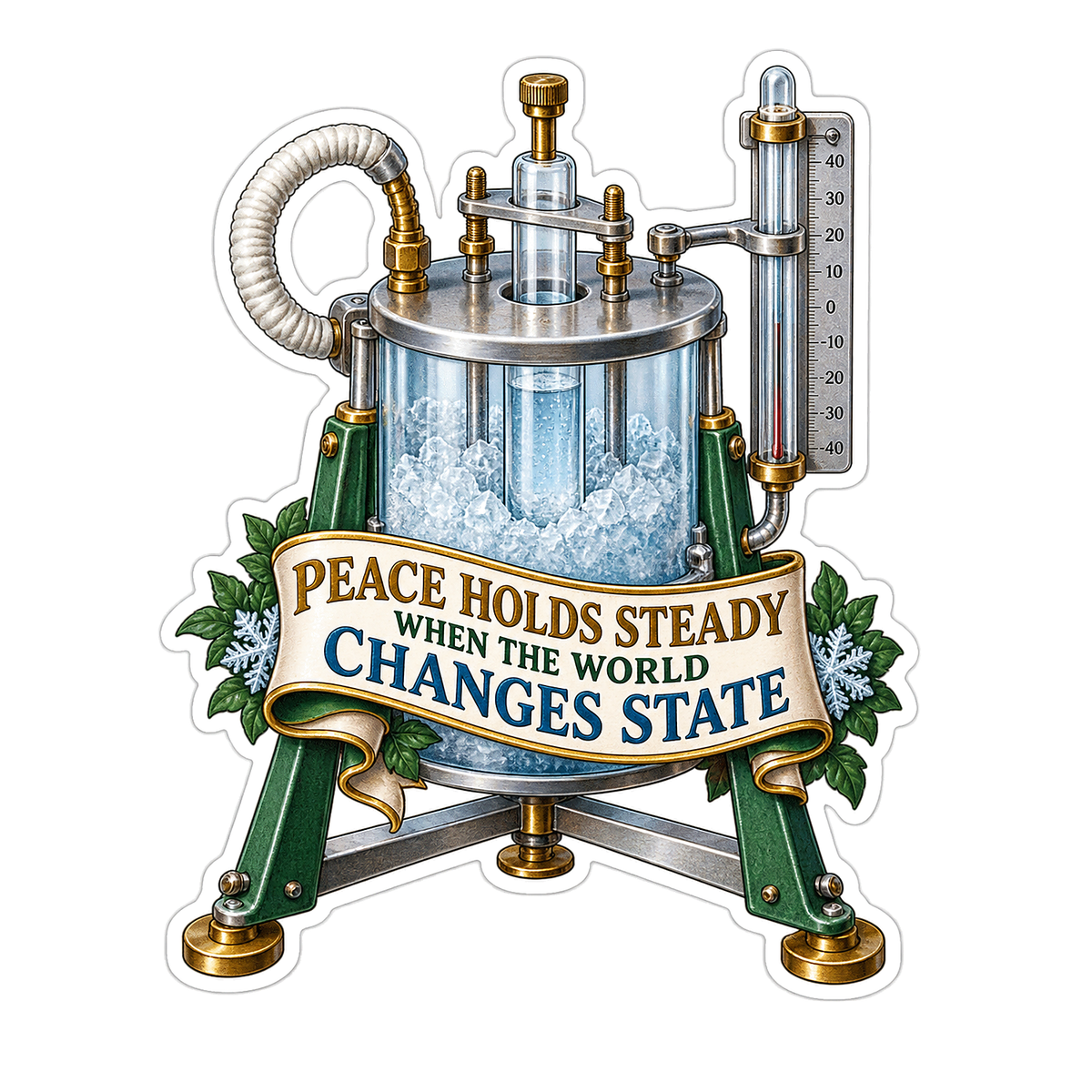 Peace Glass Ice Cylinder Art Vinyl Decal Stickers