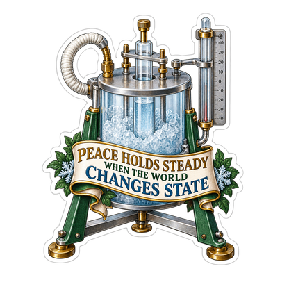 Peace Glass Ice Cylinder Art Vinyl Decal Stickers
