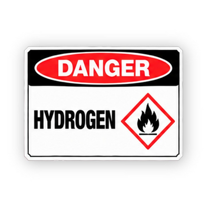 Black Danger Hydrogen Flame Diamond Panel Vinyl Decal Stickers