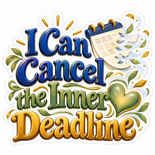 I Can Cancel the Inner Deadline Calendar Vinyl Decal Stickers