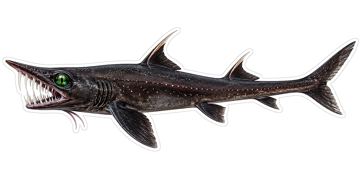 Dark Viper Dogfish White Fangs Art Vinyl Decal Stickers