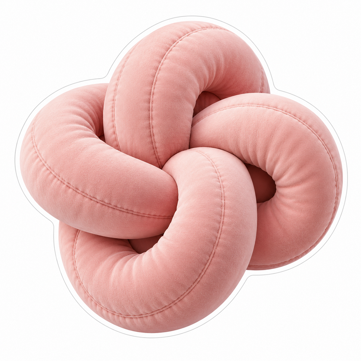 Soft Pink Intertwined Knot Cushion Vinyl Decal Stickers