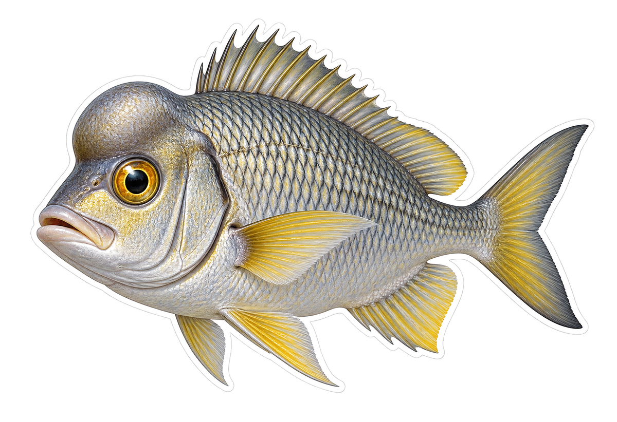 Humpnose Bigeye Bream Art Vinyl Decal Stickers