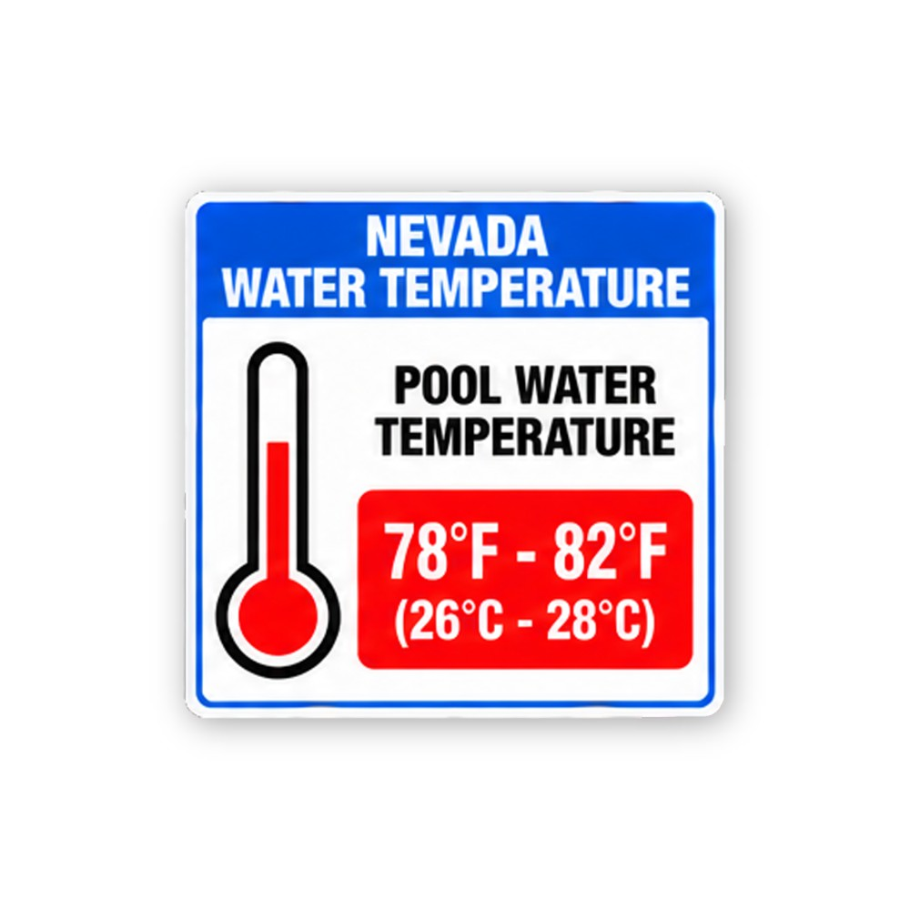 Blue Nevada Pool Water Gauge Panel Vinyl Decal Stickers