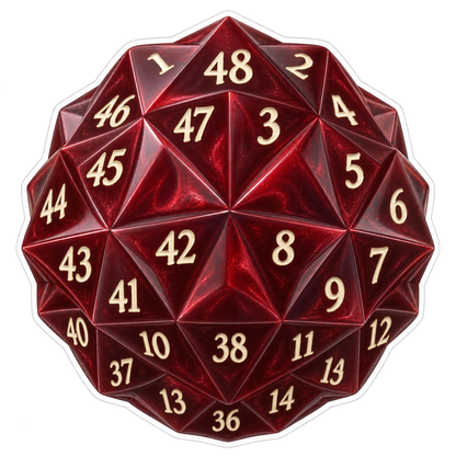 Burgundy Many Triangled Gaming Die Art Vinyl Decal Stickers
