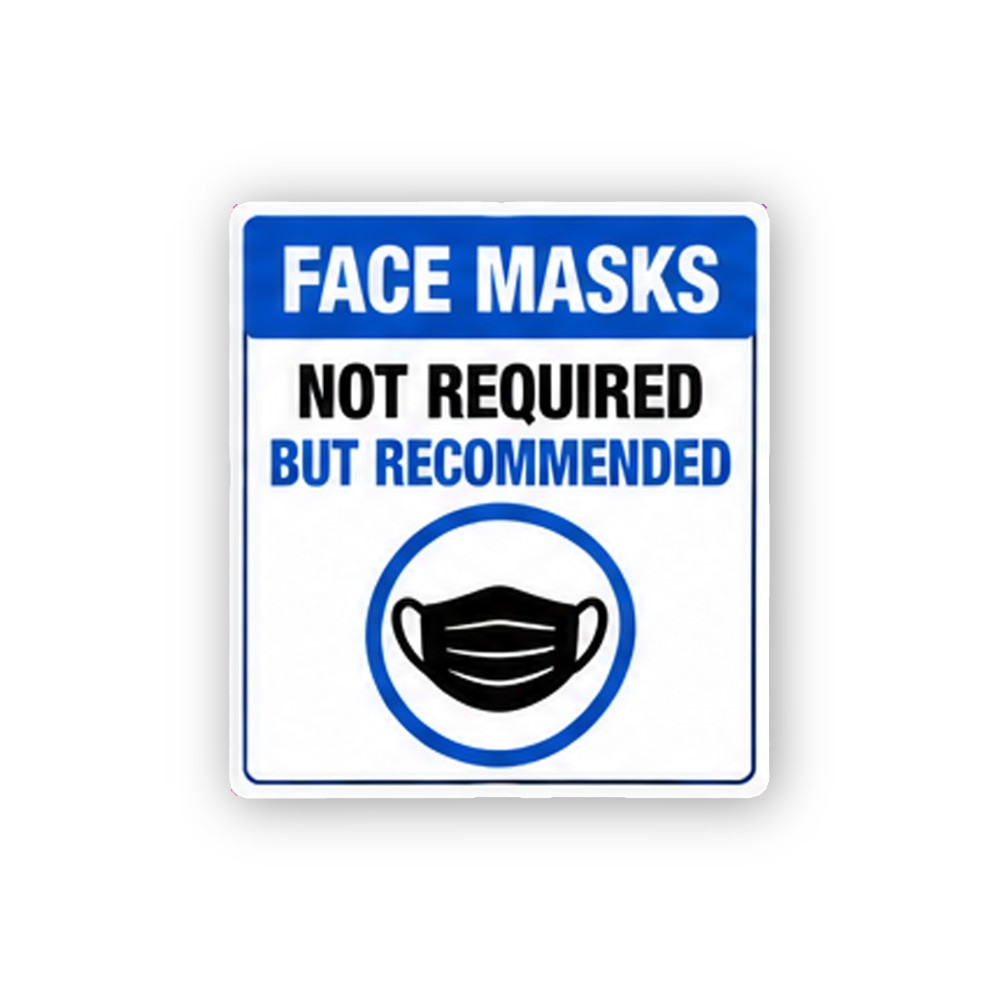 Blue Face Covering Round Icon Text Portrait Vinyl Decal Stickers
