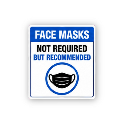 Blue Face Covering Round Icon Text Portrait Vinyl Decal Stickers