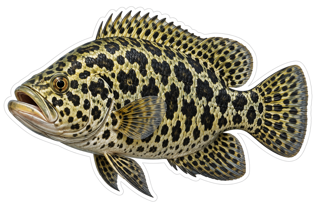 Jaguar Cichlid Art Vinyl Decal Stickers