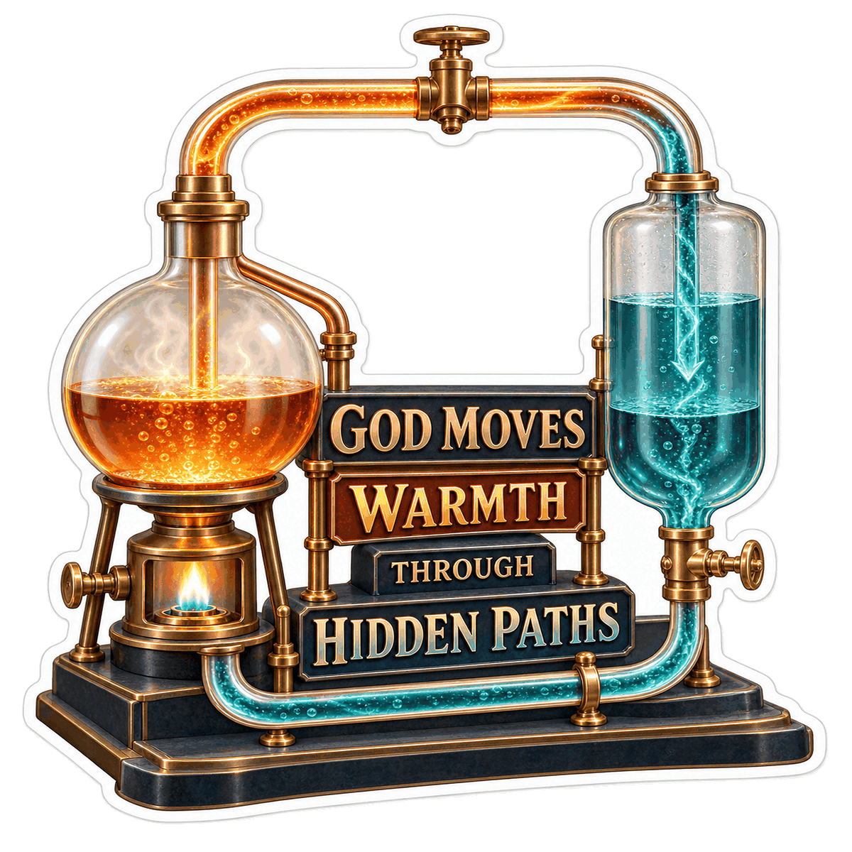 Colorful Glass Loop God Quote Art Vinyl Decal Stickers