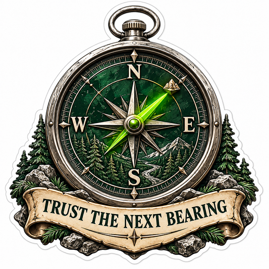 Forest Compass Trust Next Bearing Vinyl Decal Stickers