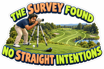 Man Surveying Golf Course With Tripod Art Vinyl Decal Stickers