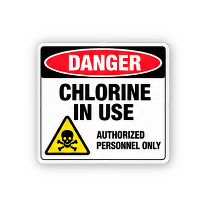 Black Danger Chlorine Skull Triangle Portrait Vinyl Decal Stickers