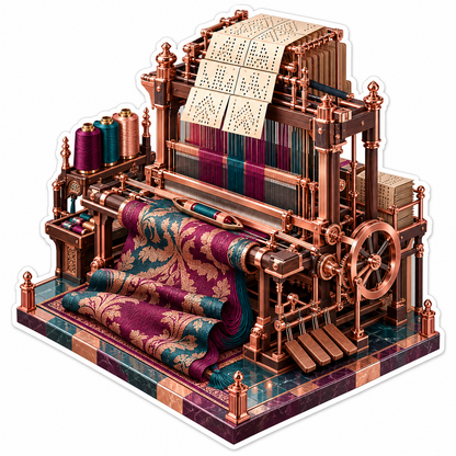 Copper Pattern Card Weaving Loom Art Vinyl Decal Stickers