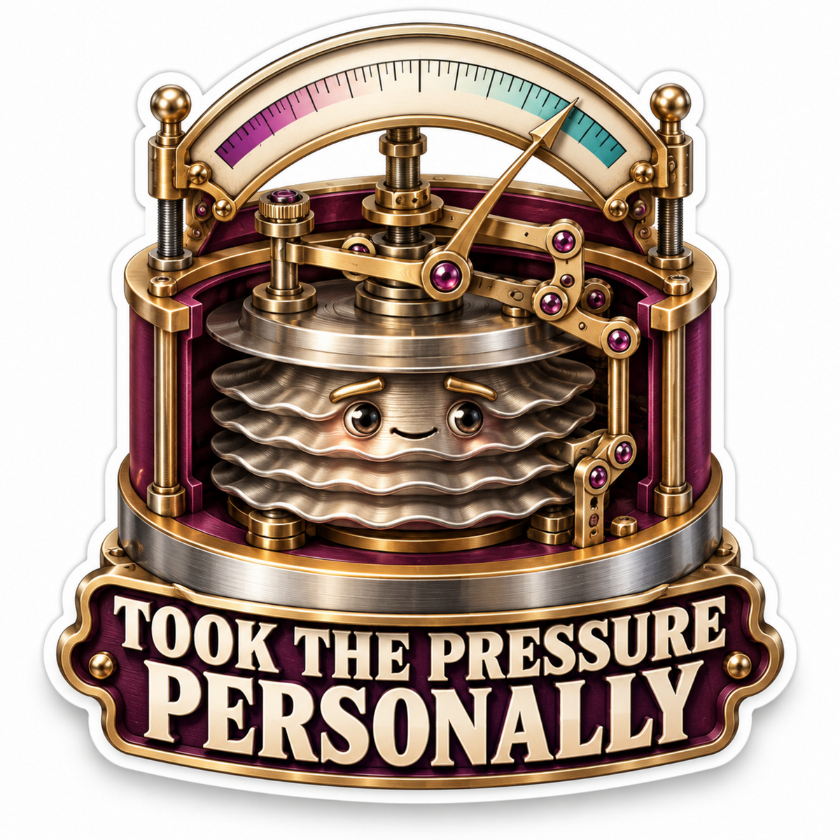 Took the Pressure Personally Gold Dial Art Vinyl Decal Stickers
