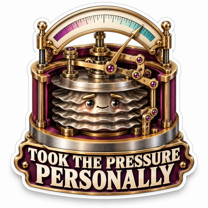 Took the Pressure Personally Gold Dial Art Vinyl Decal Stickers