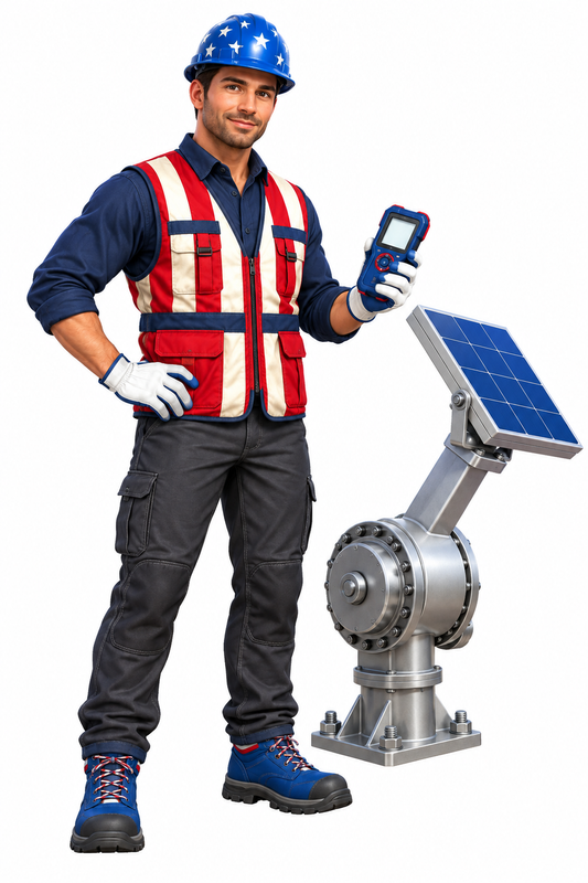 Man Solar Tracker Drive Meter Art Vinyl Decal Stickers