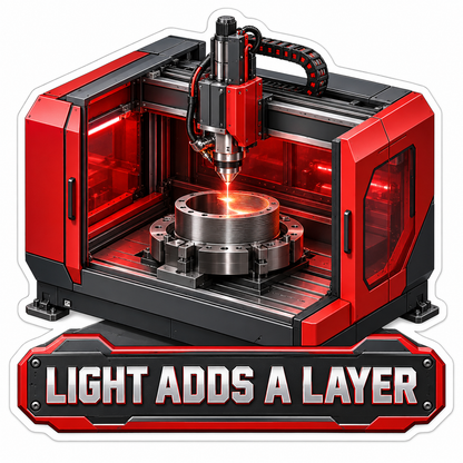 Red Laser Machine Adds Layer Quote Vinyl Decal Stickers