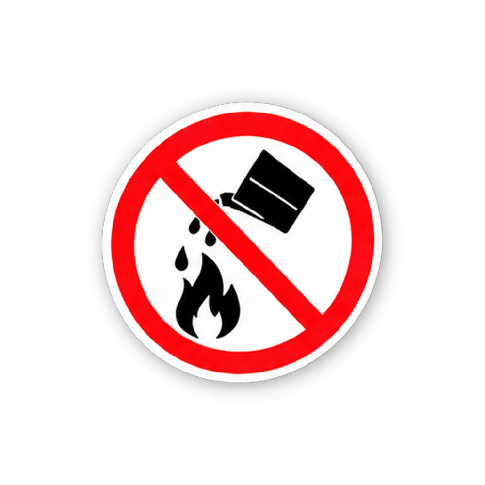 Red Crossed Tilted Liquid Cup and Flame Circle Vinyl Decal Stickers