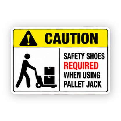 Yellow Pallet Jack Operator Boxes Panel Vinyl Decal Stickers