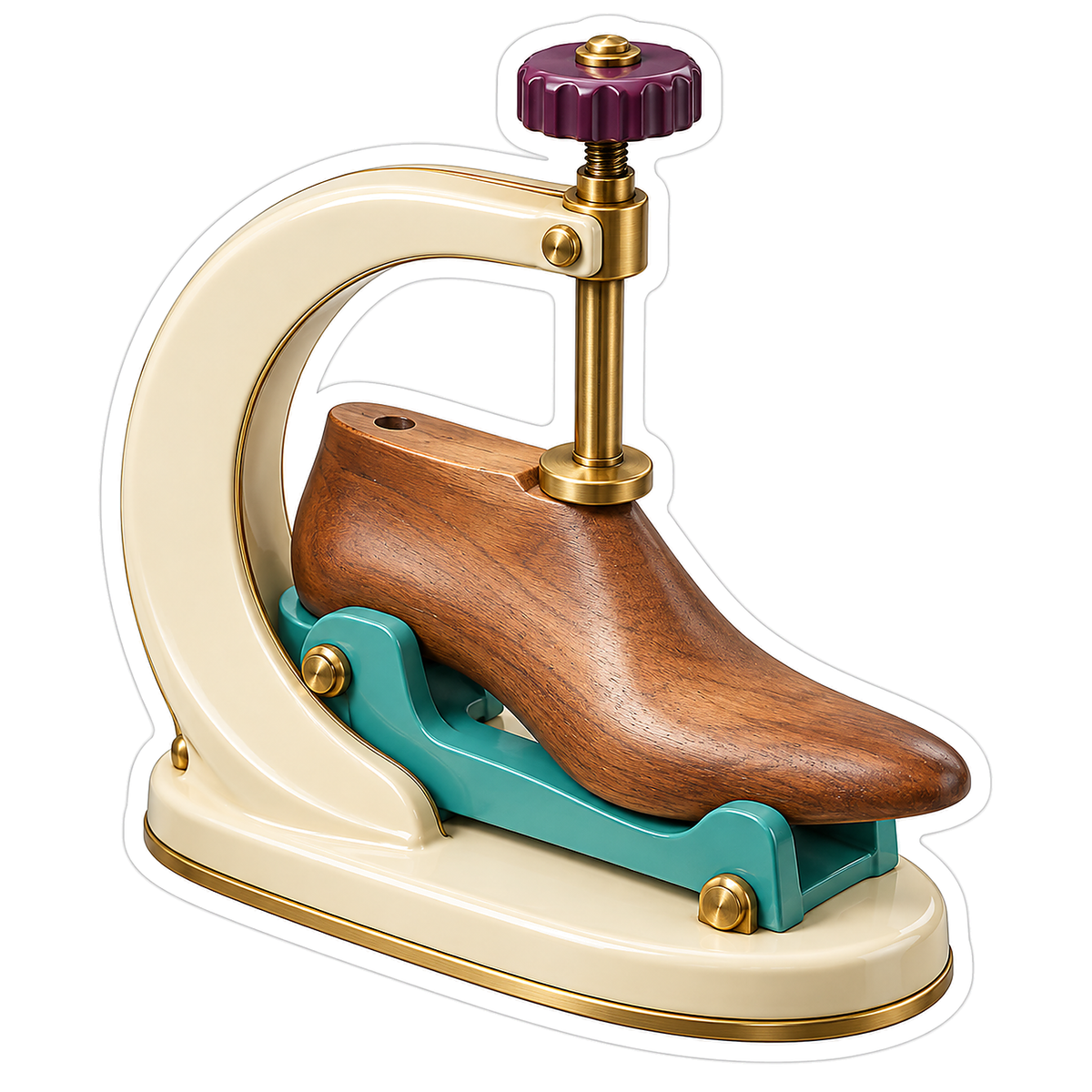 Ivory Stand Wooden Shoe Gauge Art Vinyl Decal Stickers