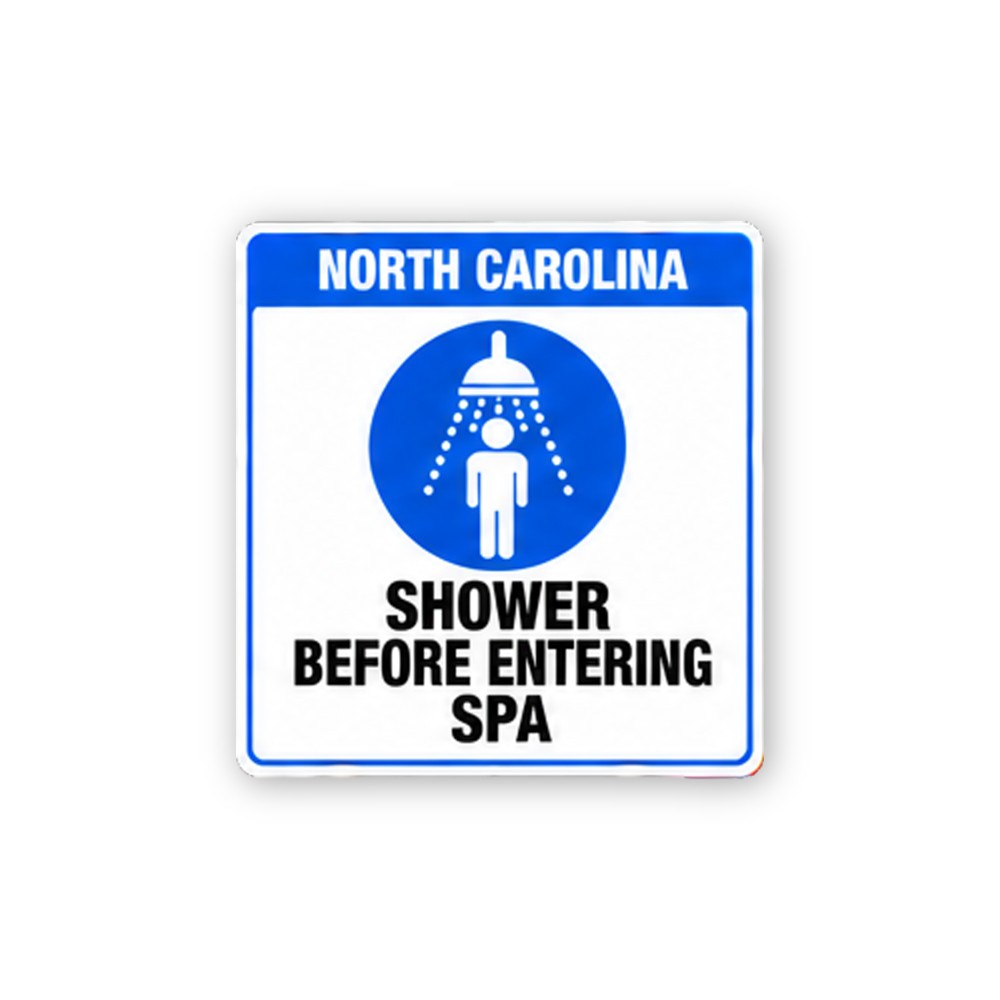 Blue North Carolina Spa Shower Portrait Vinyl Decal Stickers
