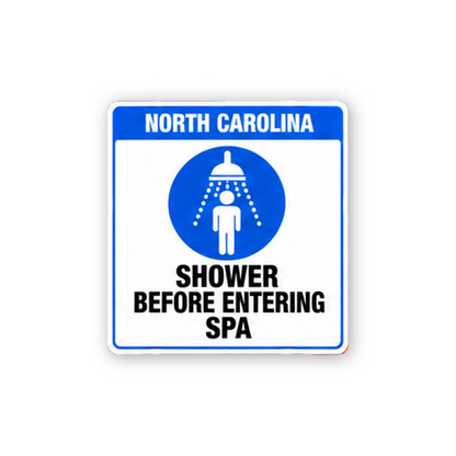 Blue North Carolina Spa Shower Portrait Vinyl Decal Stickers