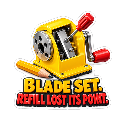 Yellow Pencil Sharpener Funny Quote Art Vinyl Decal Stickers