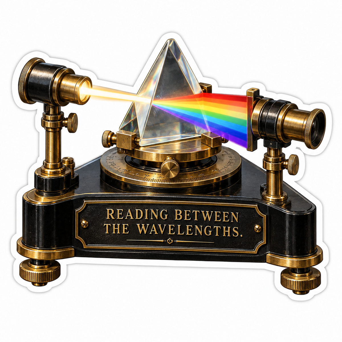Black Gold Prism Rainbow Art Vinyl Decal Stickers