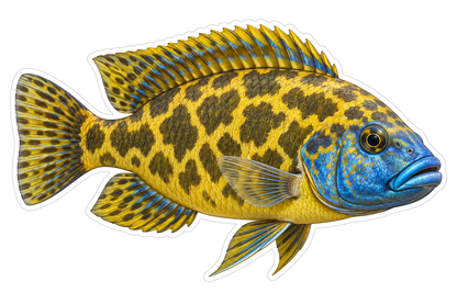 Venustus Cichlid Art Vinyl Decal Stickers