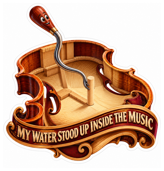 Wood Violin Interior Music Quote Art Vinyl Decal Stickers