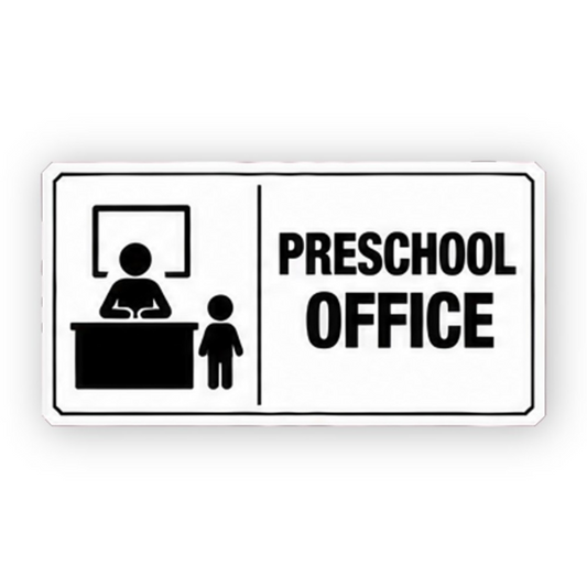 Black Preschool Office Desk Child Panel Vinyl Decal Stickers