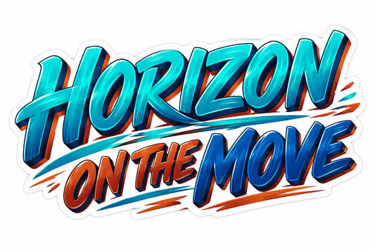 Horizon on the Move Colorful Quote Vinyl Decal Stickers