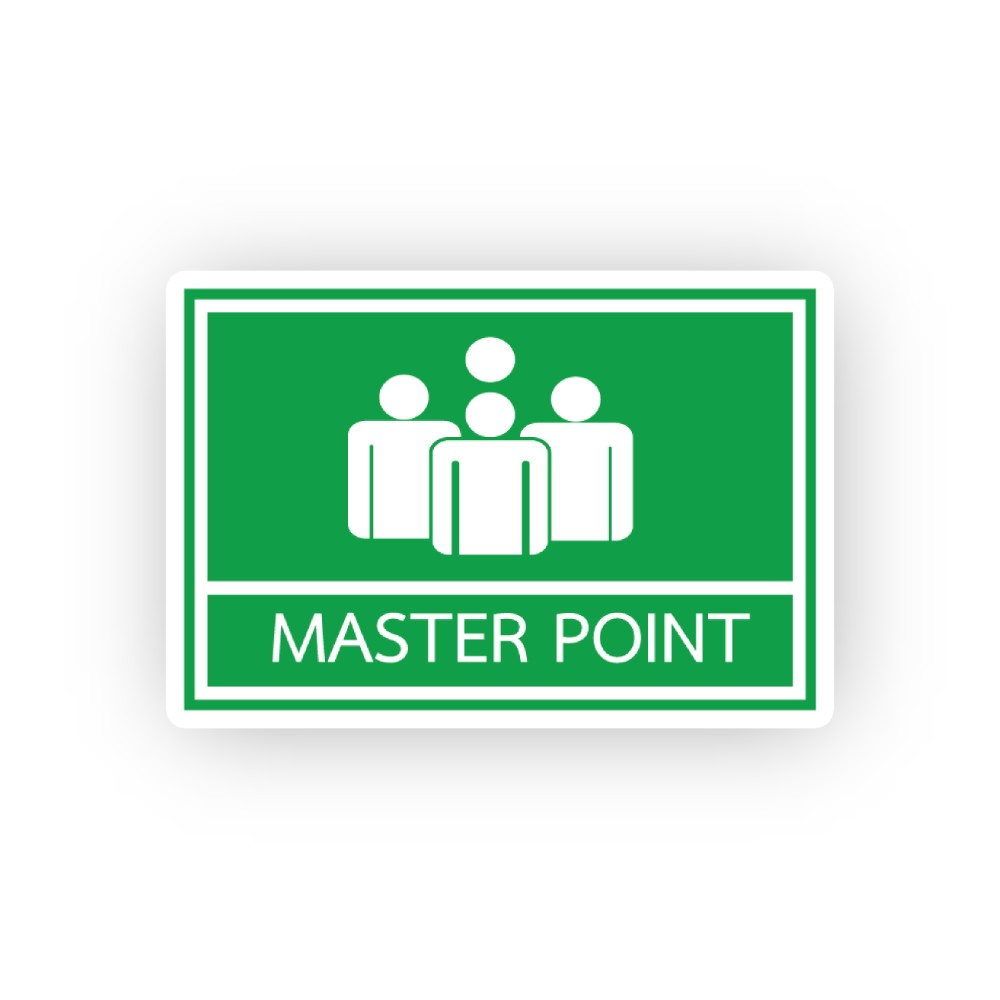 Green Master Point Three Figures Panel Vinyl Decal Stickers