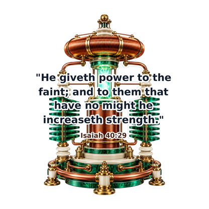 Copper Green Coil Machine with Scripture Vinyl Decal Stickers