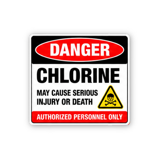 Black Danger Chlorine Skull Triangle Panel Vinyl Decal Stickers