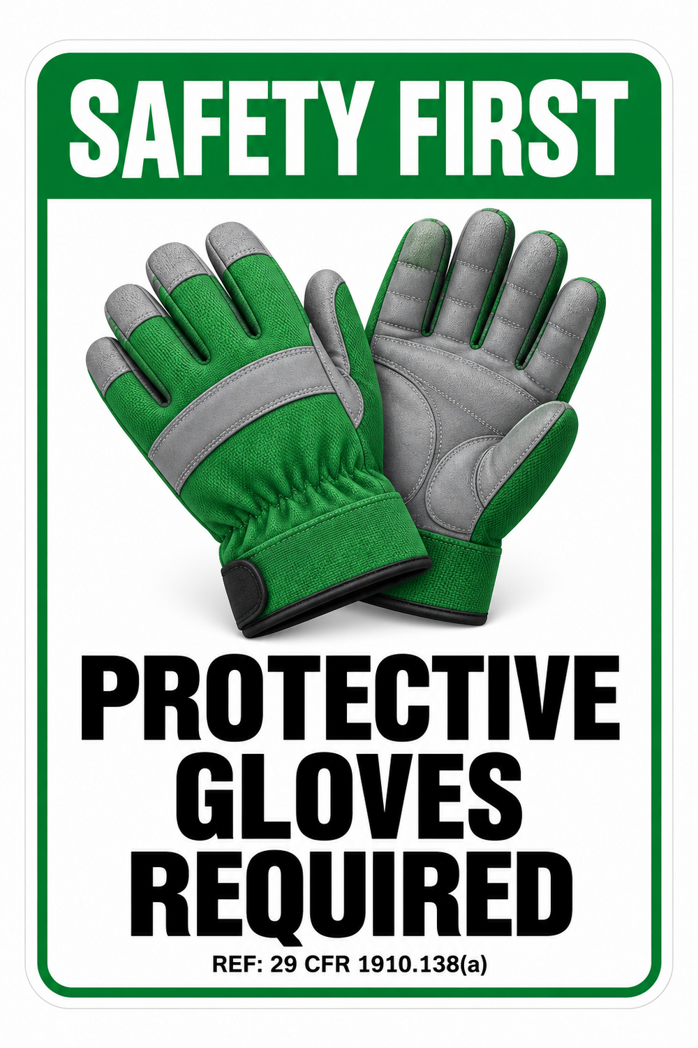 Protective Gloves Reminder Sign Art Vinyl Decal Stickers