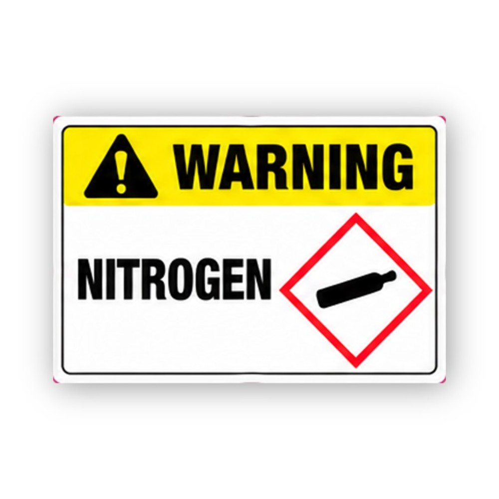 Yellow Nitrogen Red Cylinder Diamond Panel Vinyl Decal Stickers