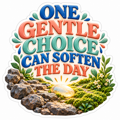 Gentle Choice Rocky Garden Quote Art Vinyl Decal Stickers
