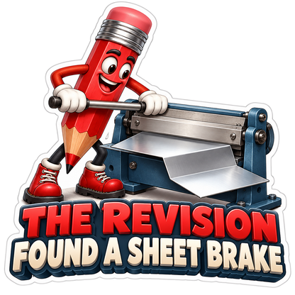 Red Pencil Mascot Using Metal Sheet Brake Vinyl Decal Stickers