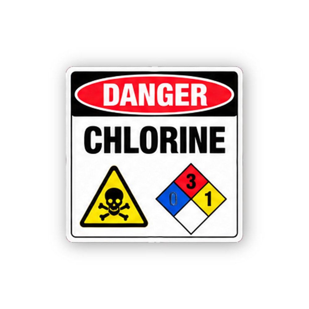 Red Chlorine Skull Number Diamond Portrait Vinyl Decal Stickers